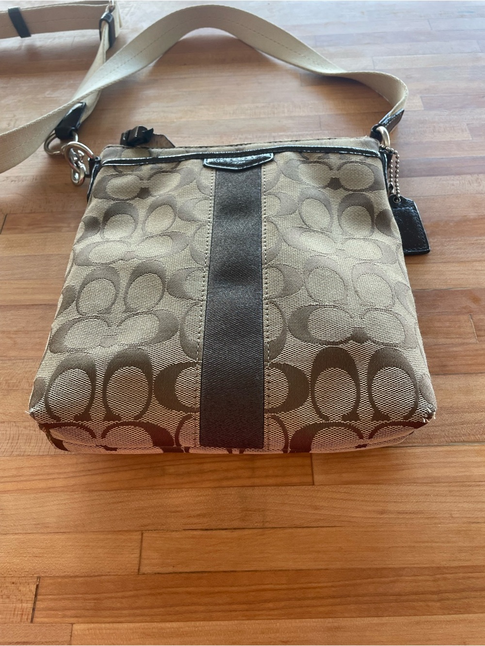 Coach Heritage Stripe Swingpack Crossbody Bag - Picture 2 of 10